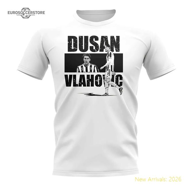 Dusan Vlahovic Player Collage Supporter Tee (white) - Match Quality