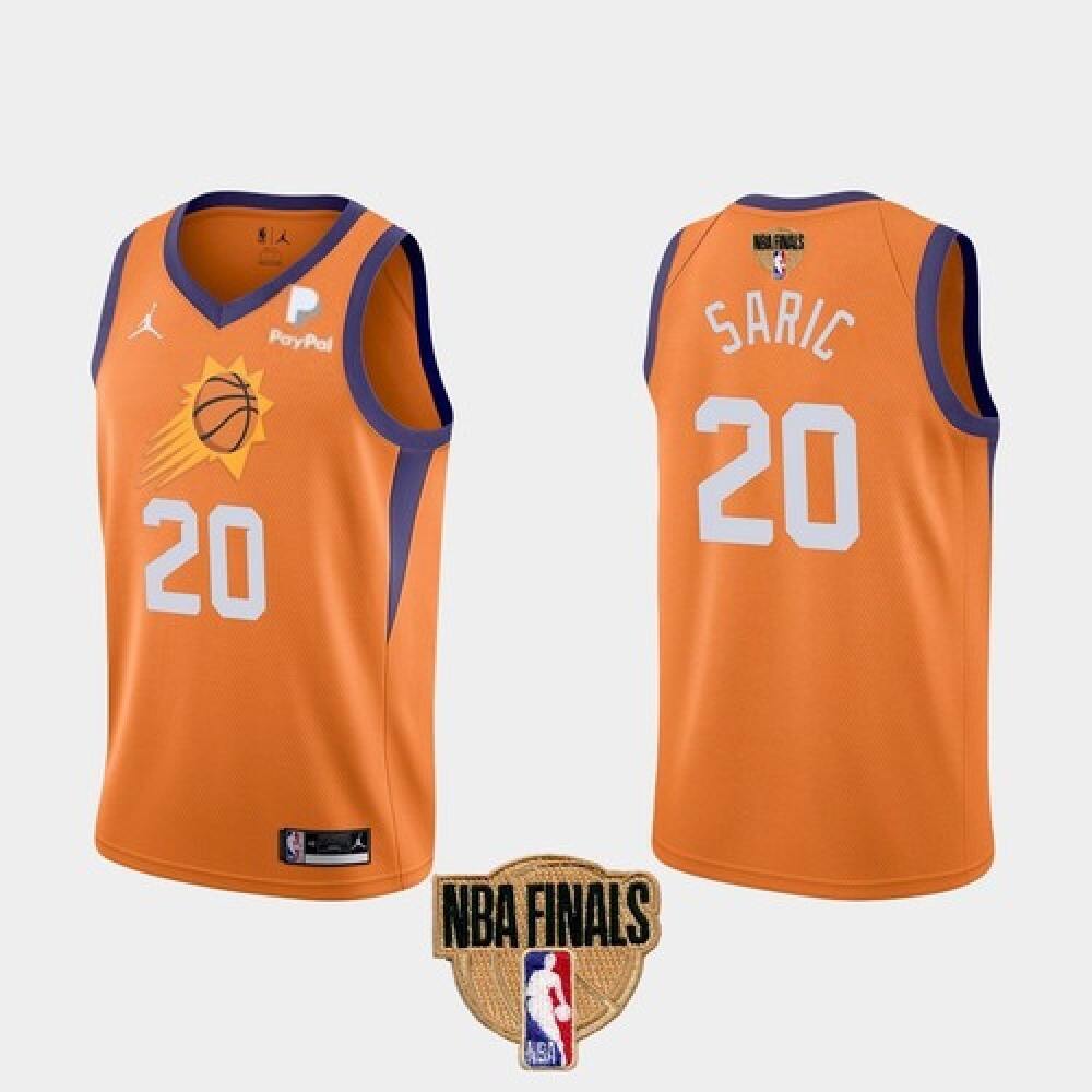 Game Day Professional Men's PHX #20 Dario Orange Basketball Jersey
