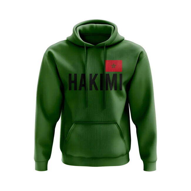 Exclusive-Design Achraf Hakimi Morocco Name Hoody (Green)