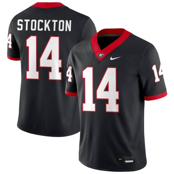 Men Top Program #14 Gunner Stockton Black Black Top-quality Jersey