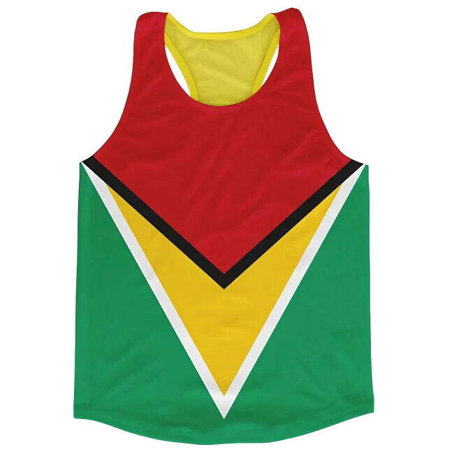 Championship Guyana Flag Running Vest Kit High Kit World