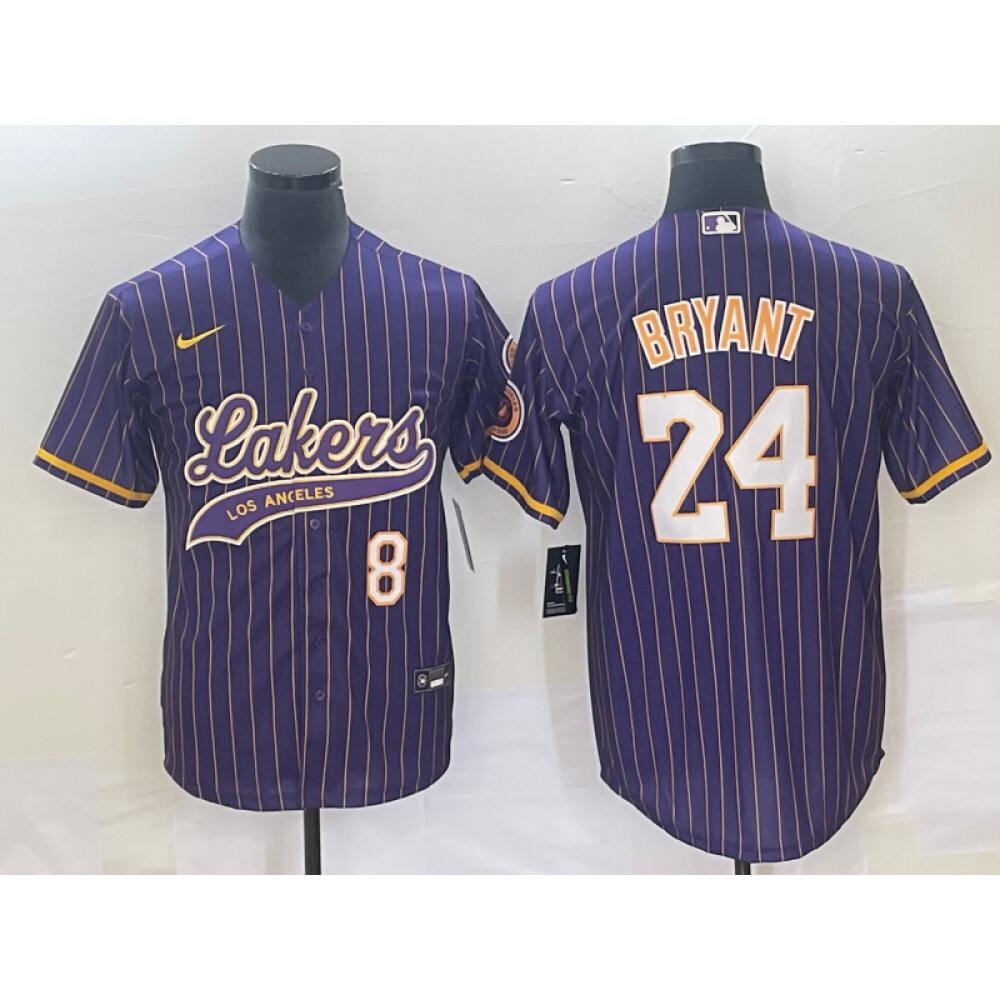 Fan Favorite Contemporary Men's Lakers #8 Back Purple Basketball Jersey