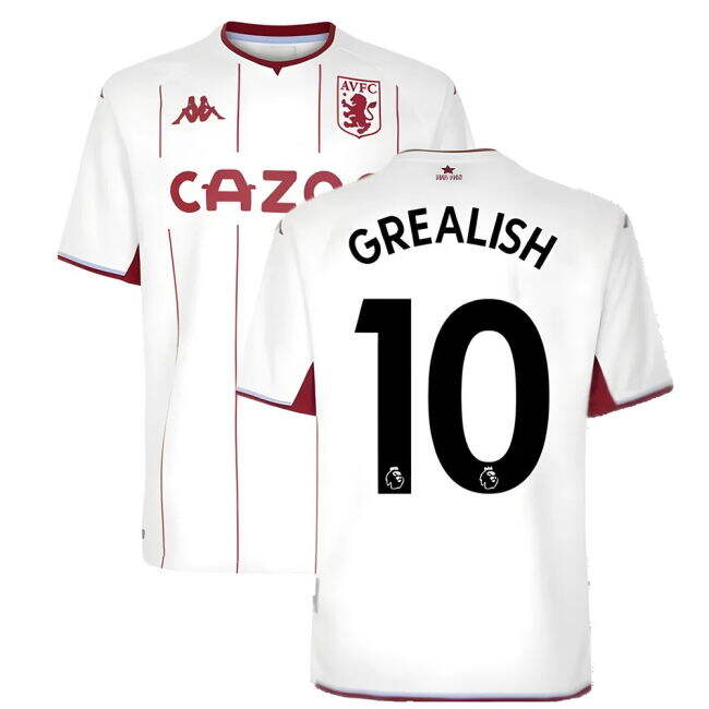 Aston Villa Official 2021-2022 Aston Villa Away Shirt (GREALISH 10)