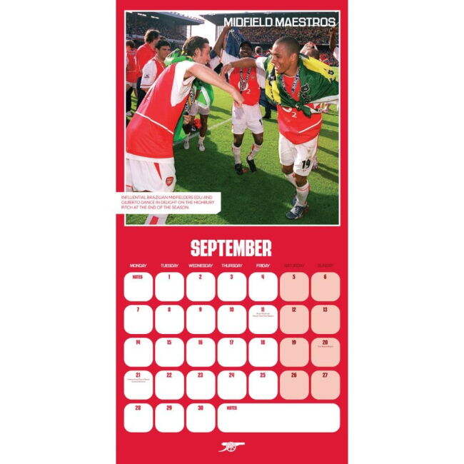 Calendar 2026 Retro Arsenal Classic Design Home Vintage Shirt