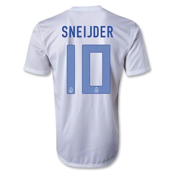2013 Netherlands 10 SNEIJDER Away White Jersey Shirt - Official