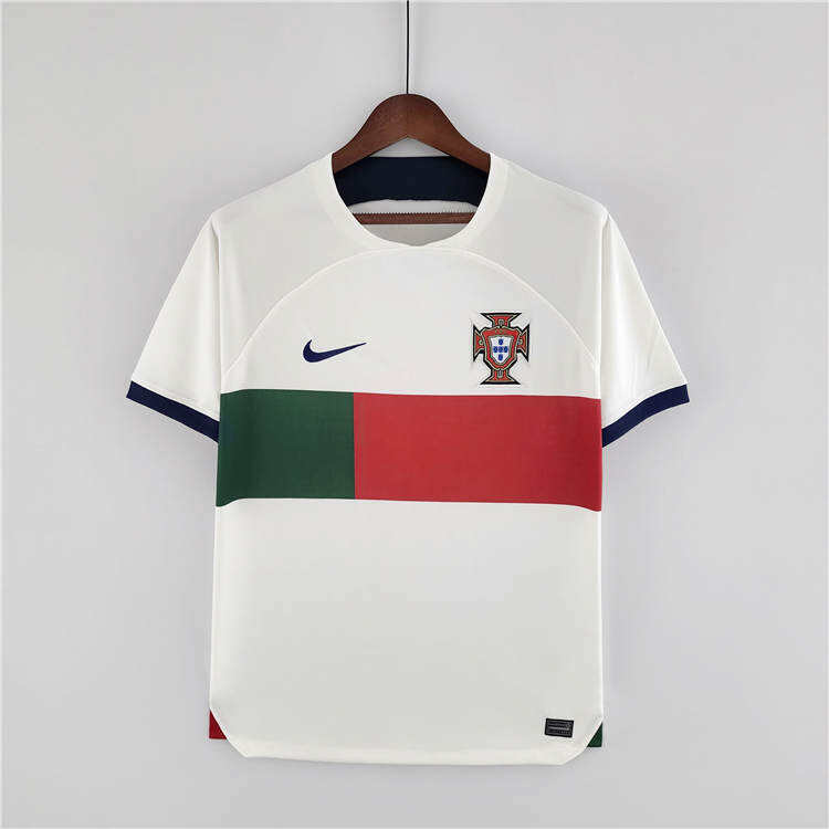Portugal 2022 World Cup Away White Soccer Jersey Football Shirt -