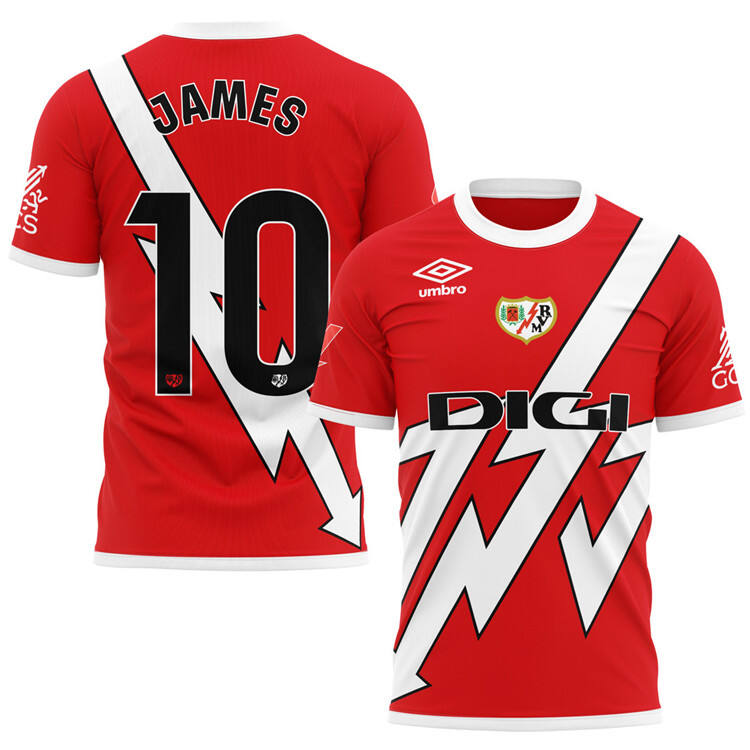 Rayo Vallecano 2425 Away Football Shirt JAMES 10 - Official Replica