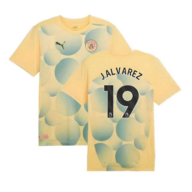 Avid Football Man City Prematch Ss Shirt Flaxen Kids J Alvarez #19...