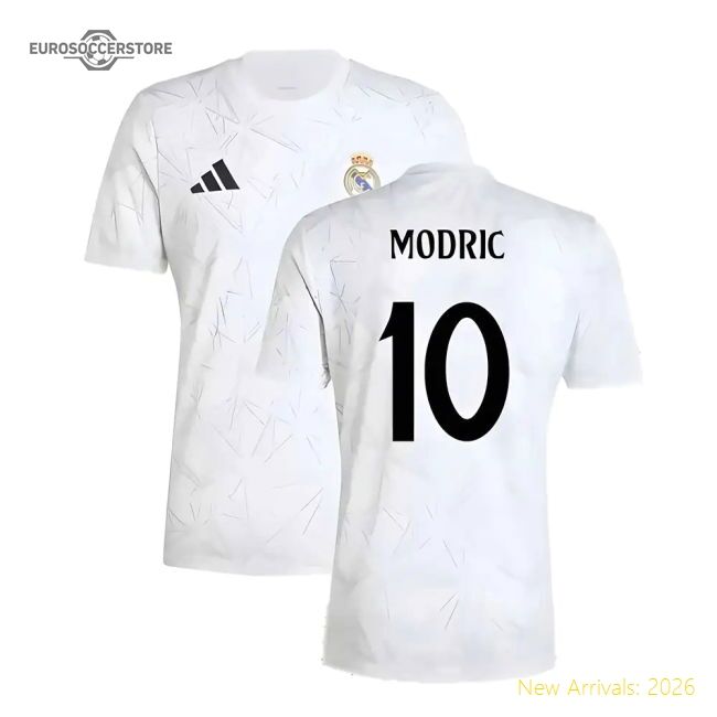 2024-2025 Real Madrid Pre-match Shirt (white) (modric 10)
