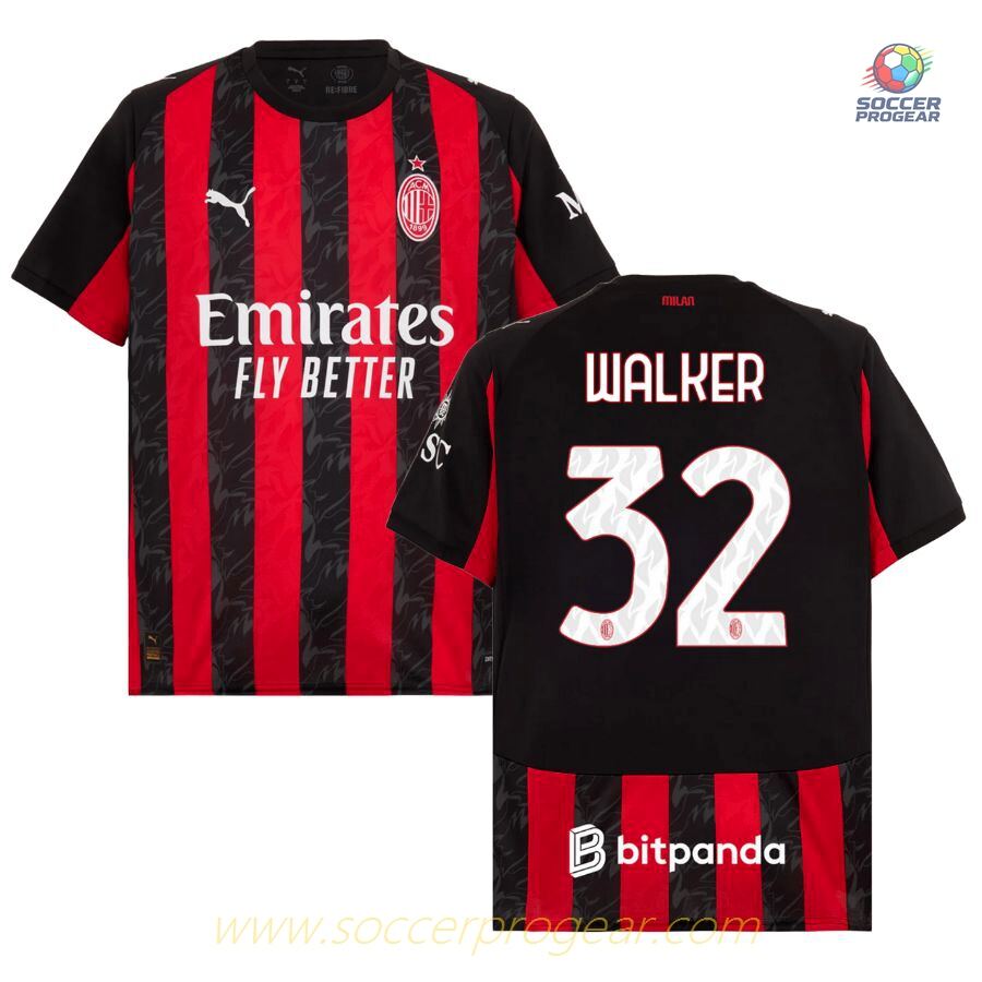 AC Milan Home Team Football Jersey 2025-2026 Season Walker