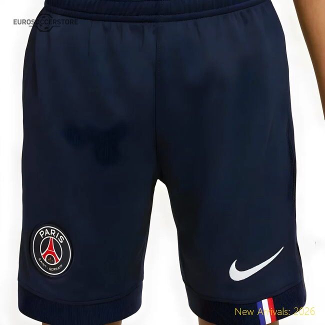 High-Quality Premium 2025-2026 Psg Home Shorts (Navy) - Kids