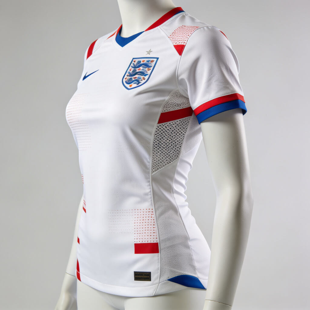 England Lionesses Home Jersey Women's Fit Euro 2024 - Contoured Athletic Cut