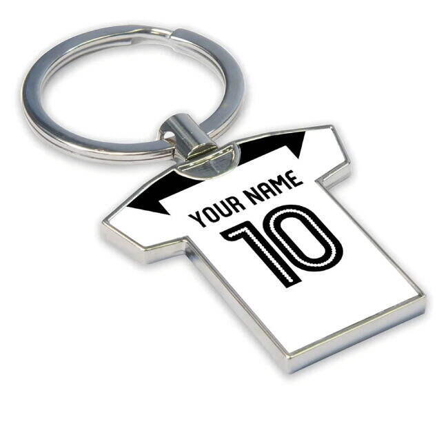 Personalised Derby County Football Shirt Key Ring - game day