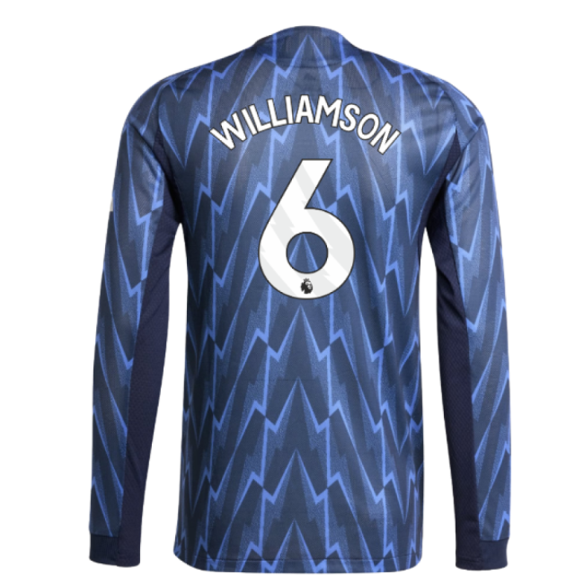 2025-2026 Arsenal Authentic Long Sleeve Away Shirt (Williamson 6) (...