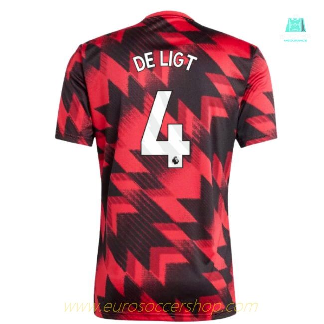 2025-2026 Man Utd Pre-Match Shirt (Red) (De Ligt 4)