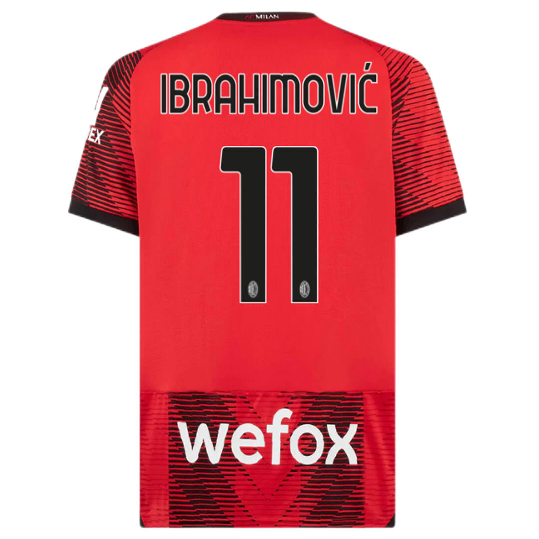 AC Milan 2324 Home Shirt Ibrahimovic 11 - Official Replica 9159