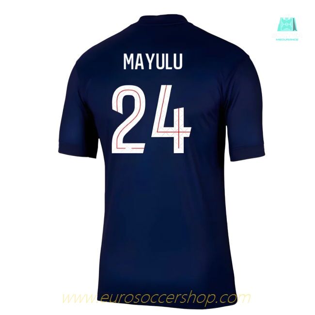 2025-2026 PSG Paris Saint Germain Home Shirt (Mayulu 24)