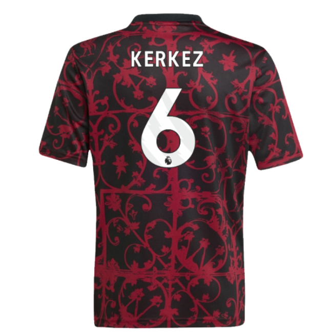 2025-2026 Liverpool Pre-Match Shirt (Black) - Kids (Kerkez 6) - hig...