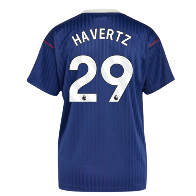 Licensed Arsenal Arsenal Terrace Icons Shirt Navy Havertz #29 Authe...