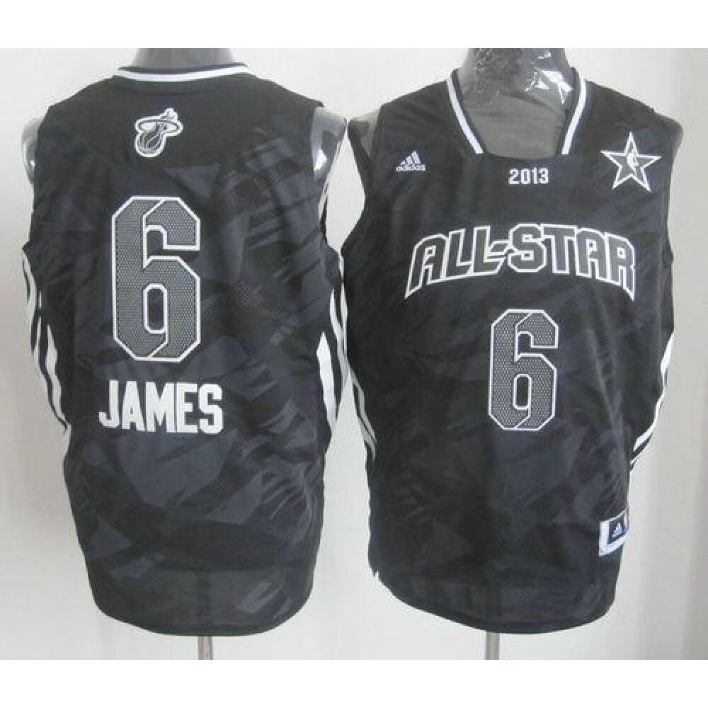Collector's Item Vintage Men's MIA #6 LeBron Black Basketball Jersey