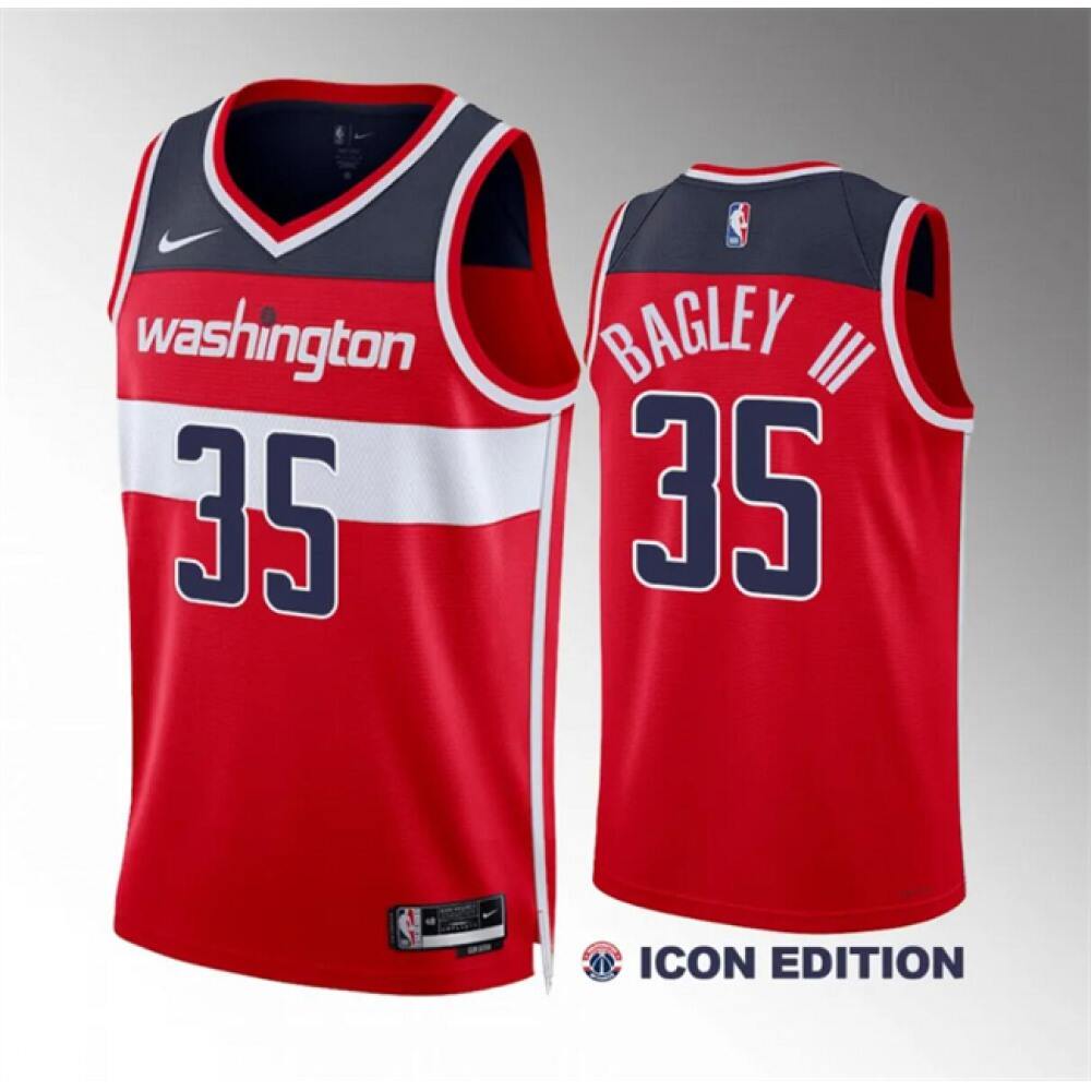 Exclusive Men's Washington Wizards #35 Marvin Red Basketball Jersey