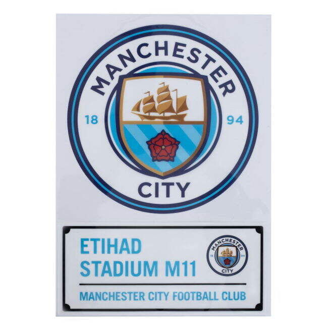 Men's Manchester City FC A4 Car Decal