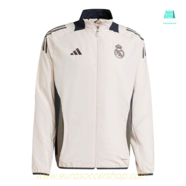 2024-2025 Real Madrid EU Presentation Jacket (Putty Mauve)