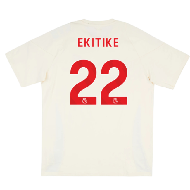 football shirt 2025-2026 Liverpool Training Tee (White) (Ekitike 22)
