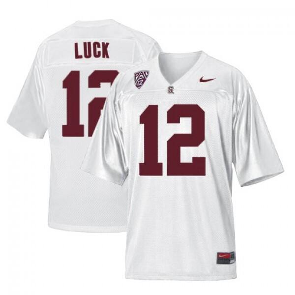 Youth Elite Program #12 Andrew Luck White Pro-level Jersey