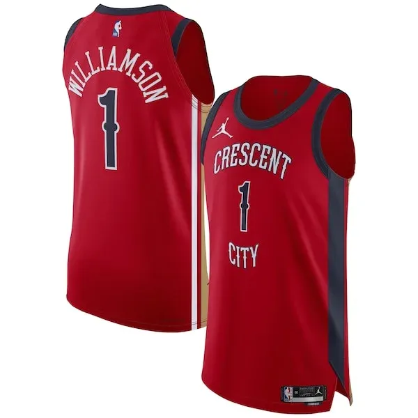 Zion Williamson NOP Authentic Jersey - top-tier authentic-jersey - Red