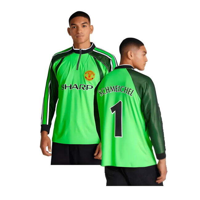 1998-1999 Manchester United Retro Goalkeeper Jersey (Green) (Schmei...