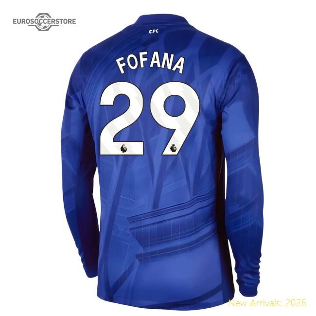 Authentic 2025-2026 Chelsea Home Long Sleeve Shirt (fofana 29)