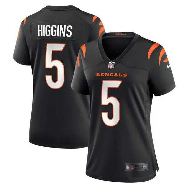 None Tee Higgins Game Jersey - Black | NFL Player Jersey | NFL Footbal