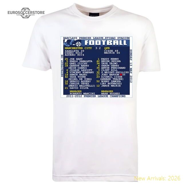 Premium 2012 Man City V Qpr (manchester City) Retrotext T-shirt