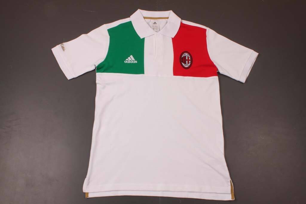 2014 AC MILAN WHITE SHORT SLEEVE POLO T-SHIRT - Official Replica 4710