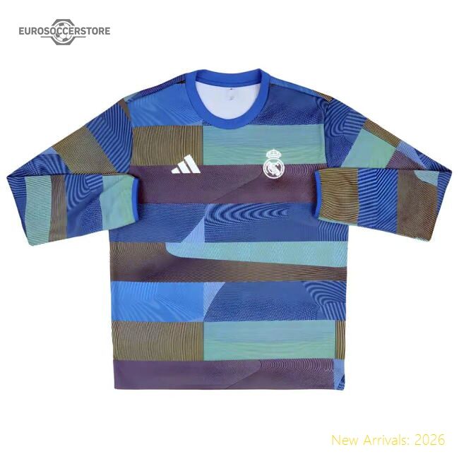 2025-2026 Real Madrid Pre Match Warm Top (blue) - Concept Creation