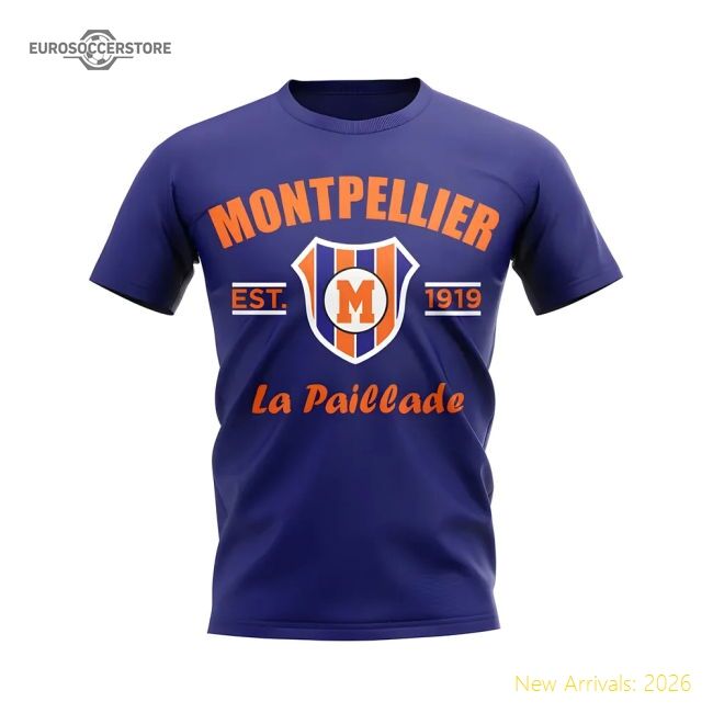 Fan-Favorite Montpellier Established Football T-Shirt (Navy)