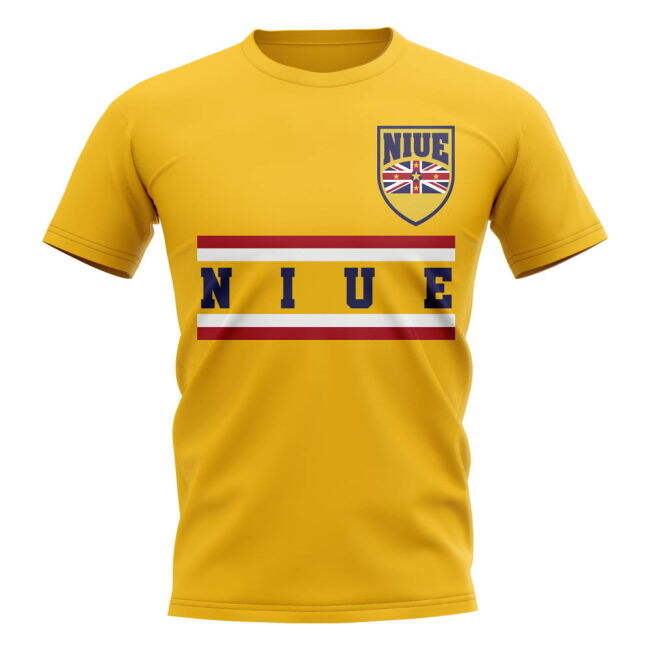 Niue Core Football Country T-Shirt (Yellow)