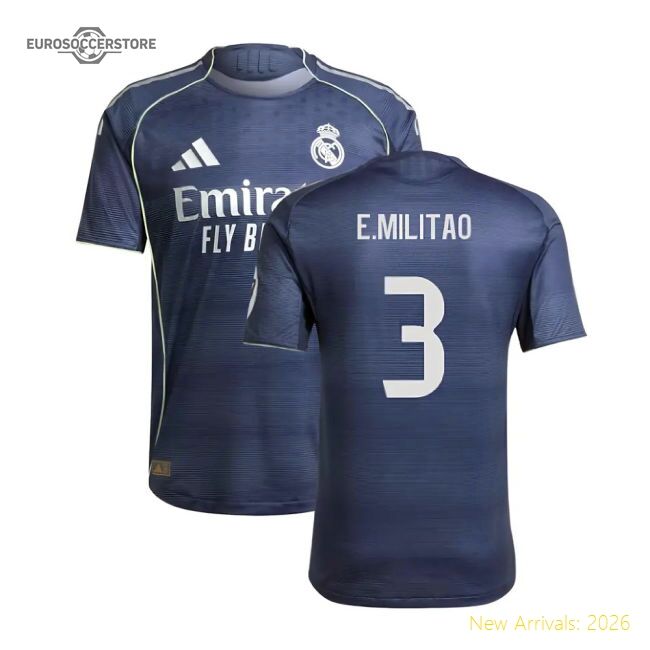 Exceptional 2025-2026 Real Madrid Authentic Alternate Jersey (emil