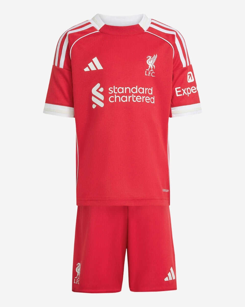 Liverpool Kids Home Soccer Jersey 2025/26 (Jersey+Shorts)Authentic Kit