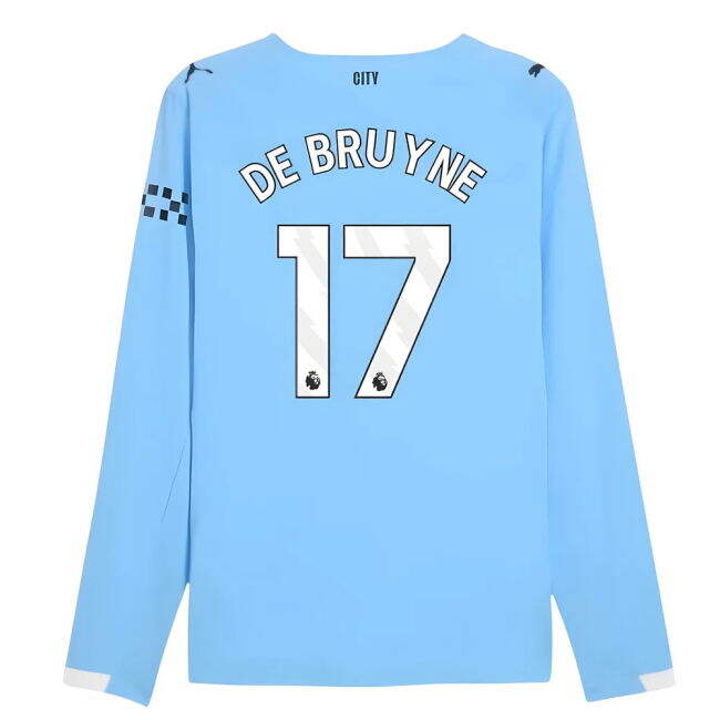 Premium Man City 2025-2026 Home Uniform (De Bruyne 17)