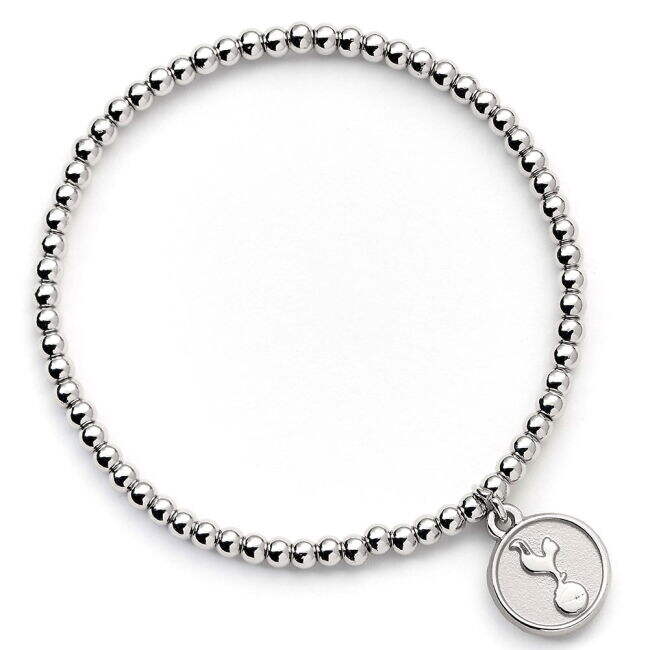 Tottenham Hotspur FC Silver Finish Bead Bracelet