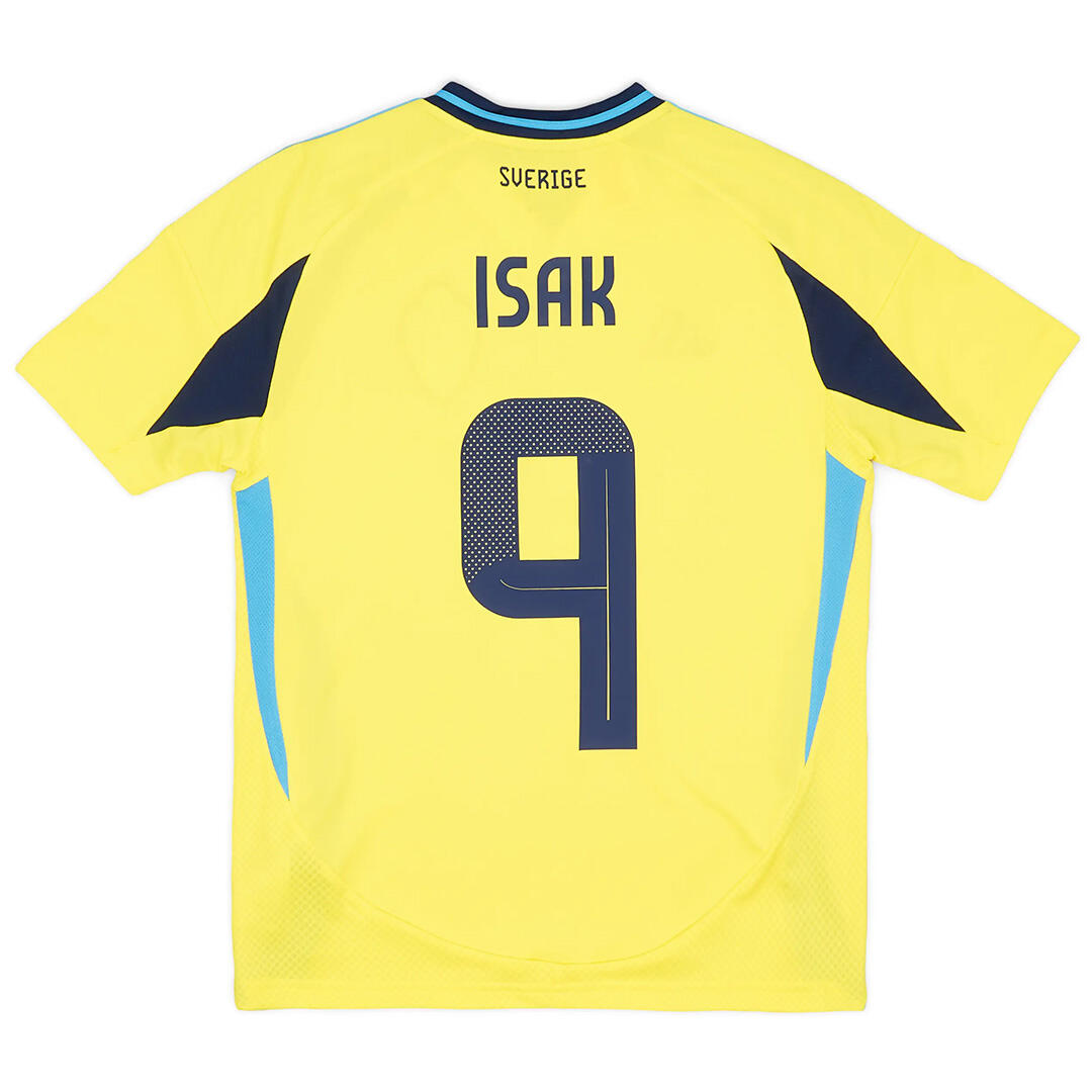 ISAK 9 Sweden 2024 Home Yellow Football Shirt - Official Replica 16187