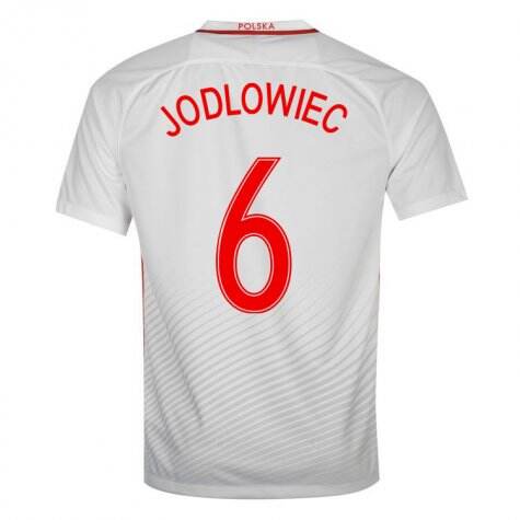 Poland Home 2016 Jodlowiec 6 Soccer Jersey Shirt - Official Replica