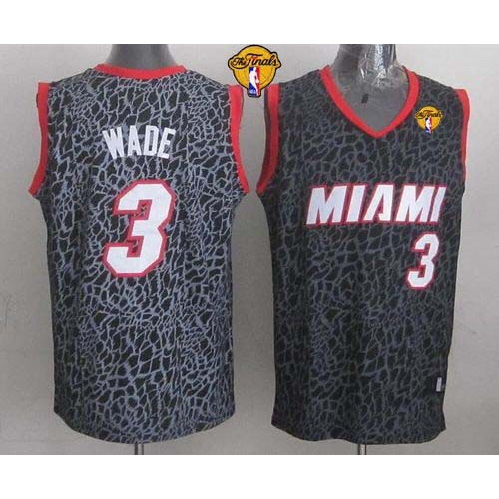 Fan Favorite Top-Grade Men's MIA #3 Dwyane Black Basketball Jersey