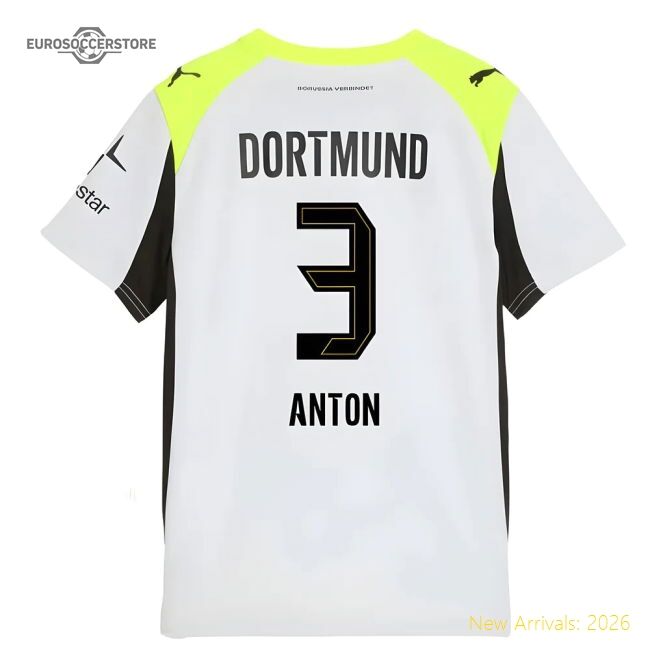 Excellent 2025-2026 Borussia Dortmund Away Shirt (kids) (anton 3)