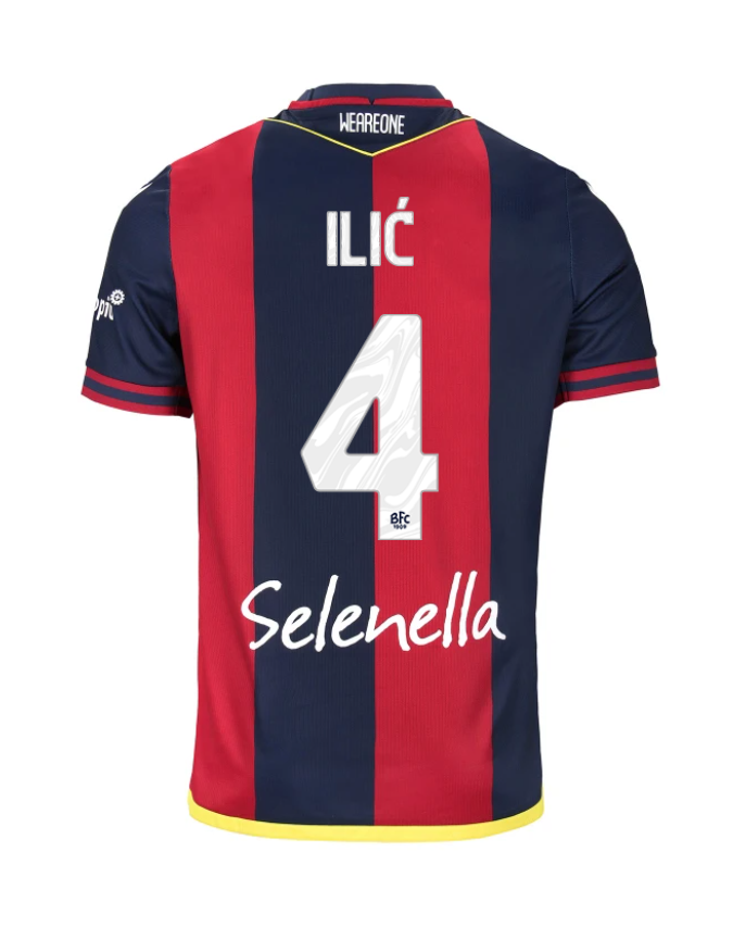 24-25 Bologna Home Jersey with ILIĆ 4 Printing