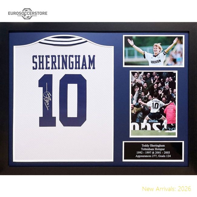 Official Tottenham Hotspur Fc 1994 Sheringham Signed Shirt (framed)