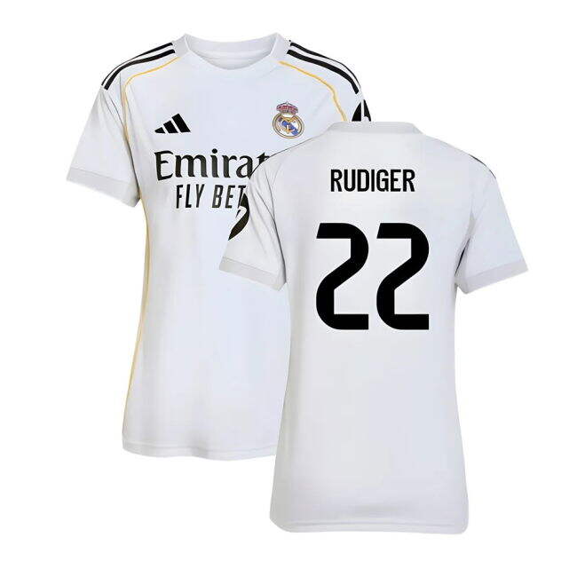 2025-2026 Real Madrid Home Shirt (Womens) (Rudiger 22)