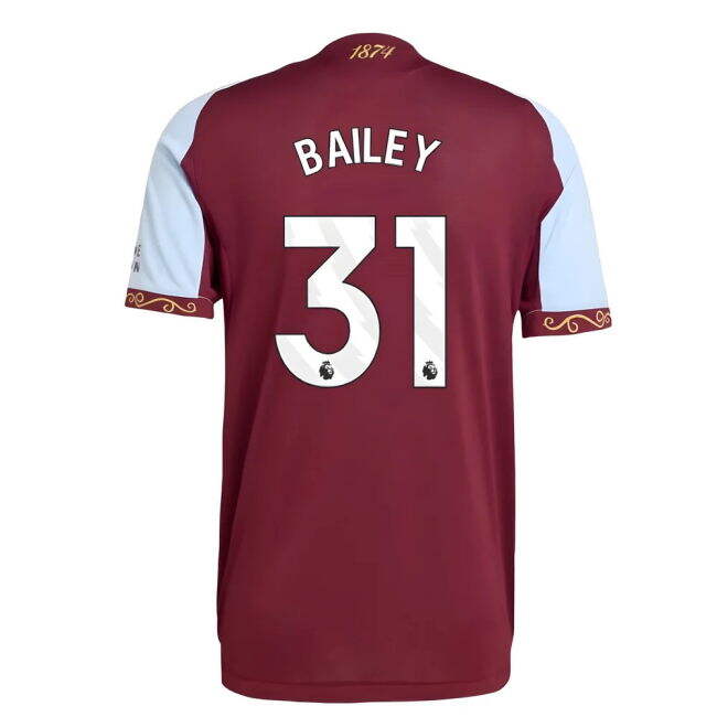 2025-2026 Aston Villa Authentic Home Shirt (Bailey 31)